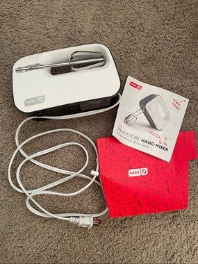 Dash Hand Mixer in White and Gray
